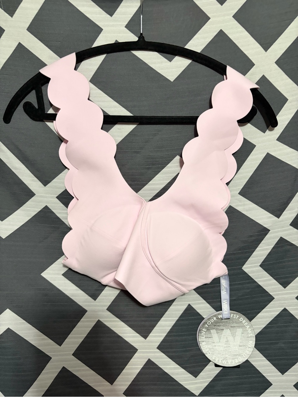 Scallop Trim Pink One-Piece Bodysuit - Picture 8 of 14